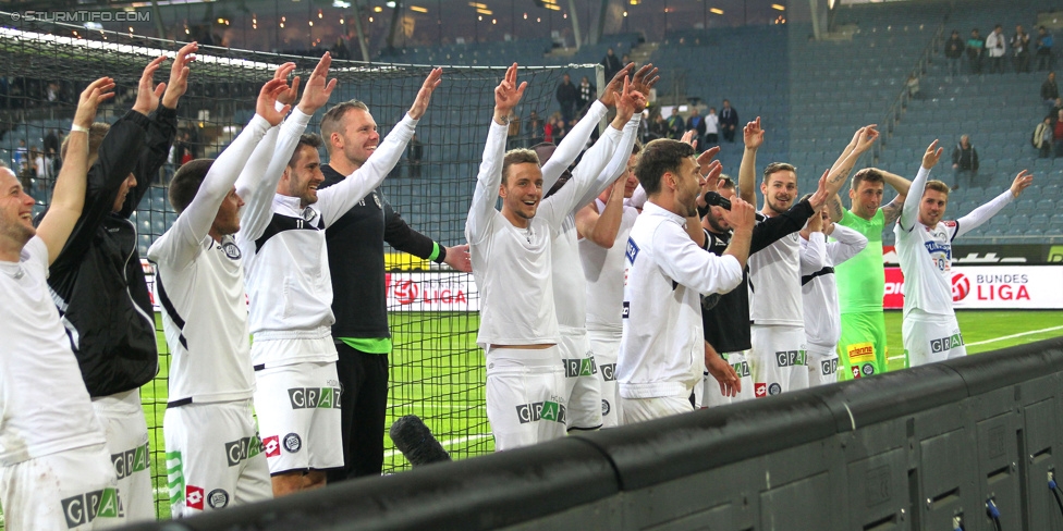 Sturm Graz - Altach
Oesterreichische Fussball Bundesliga, 28. Runde, SK Sturm Graz - SCR Altach, Stadion Liebenau Graz, 11.04.2015. 

Foto zeigt die Mannschaft von Sturm
