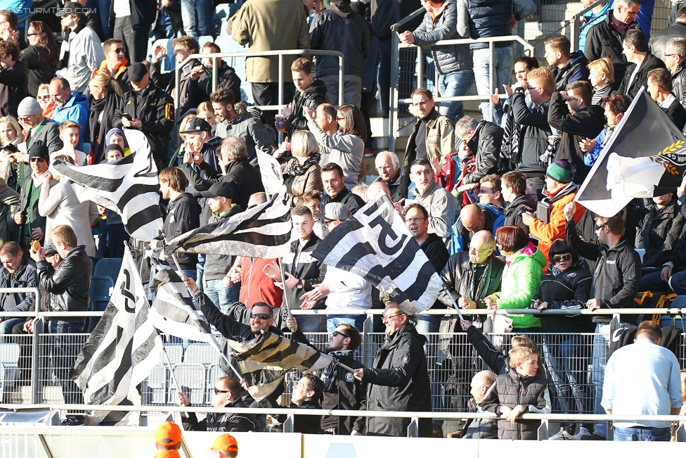 Sturm Graz - Groedig
Oesterreichische Fussball Bundesliga, 29. Runde, SK Sturm Graz - SV Groedig, Stadion Liebenau Graz, 18.04.2015. 

Foto zeigt Fans von Sturm
