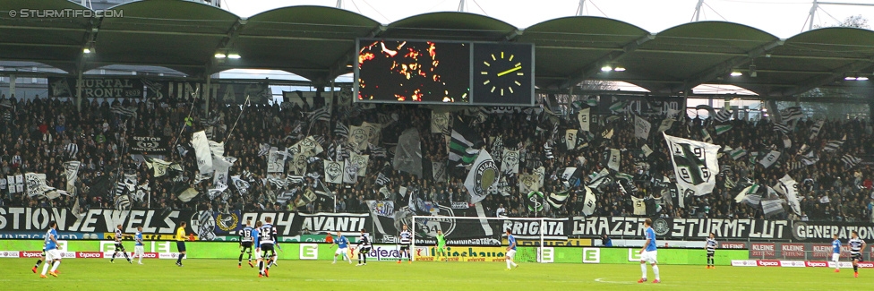 Sturm Graz - Groedig
Oesterreichische Fussball Bundesliga, 29. Runde, SK Sturm Graz - SV Groedig, Stadion Liebenau Graz, 18.04.2015. 

Foto zeigt Fans von Sturm
