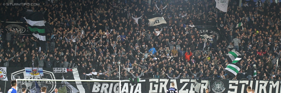 Sturm Graz - Groedig
Oesterreichische Fussball Bundesliga, 29. Runde, SK Sturm Graz - SV Groedig, Stadion Liebenau Graz, 18.04.2015. 

Foto zeigt Fans von Sturm
