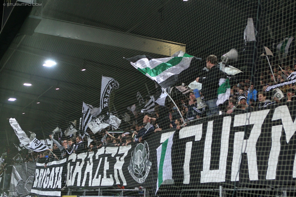 Sturm Graz - Groedig
Oesterreichische Fussball Bundesliga, 29. Runde, SK Sturm Graz - SV Groedig, Stadion Liebenau Graz, 18.04.2015. 

Foto zeigt Fans von Sturm
