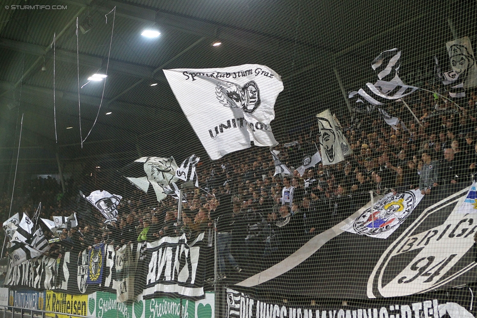 Sturm Graz - Groedig
Oesterreichische Fussball Bundesliga, 29. Runde, SK Sturm Graz - SV Groedig, Stadion Liebenau Graz, 18.04.2015. 

Foto zeigt Fans von Sturm
