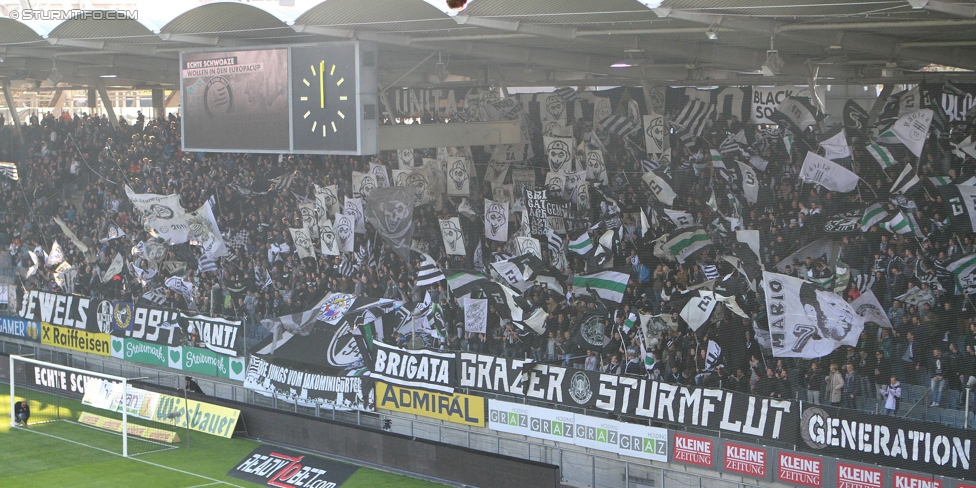 Sturm Graz - Groedig
Oesterreichische Fussball Bundesliga, 29. Runde, SK Sturm Graz - SV Groedig, Stadion Liebenau Graz, 18.04.2015. 

Foto zeigt Fans von Sturm
