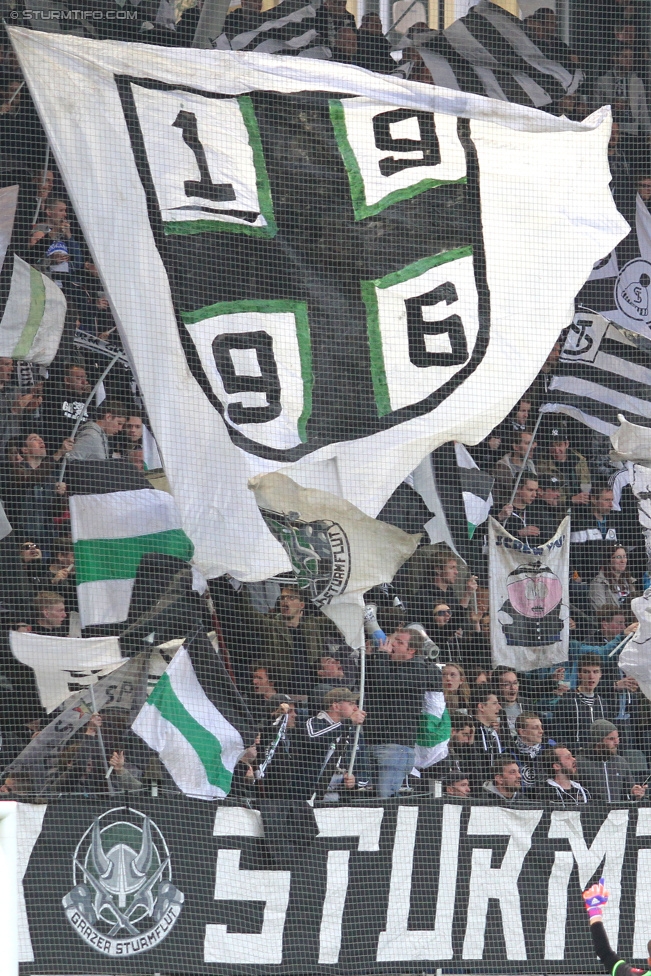 Sturm Graz - Groedig
Oesterreichische Fussball Bundesliga, 29. Runde, SK Sturm Graz - SV Groedig, Stadion Liebenau Graz, 18.04.2015. 

Foto zeigt Fans von Sturm
