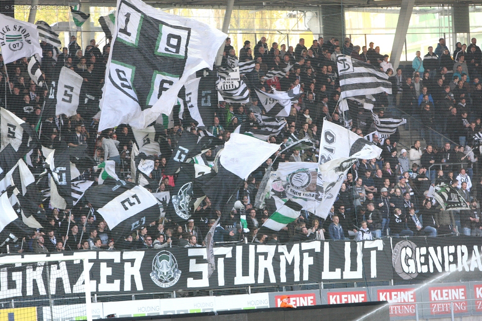 Sturm Graz - Groedig
Oesterreichische Fussball Bundesliga, 29. Runde, SK Sturm Graz - SV Groedig, Stadion Liebenau Graz, 18.04.2015. 

Foto zeigt Fans von Sturm
