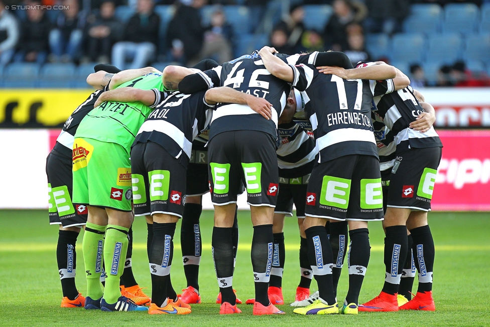 Sturm Graz - Groedig
Oesterreichische Fussball Bundesliga, 29. Runde, SK Sturm Graz - SV Groedig, Stadion Liebenau Graz, 18.04.2015. 

Foto zeigt die Mannschaft von Sturm
