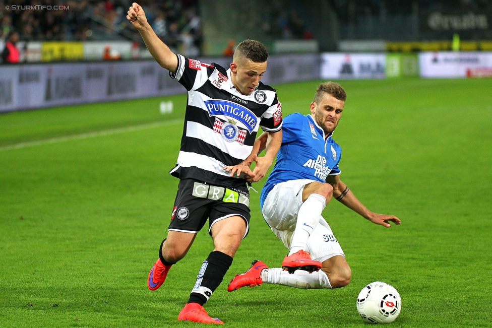 Sturm Graz - Groedig
Oesterreichische Fussball Bundesliga, 29. Runde, SK Sturm Graz - SV Groedig, Stadion Liebenau Graz, 18.04.2015. 

Foto zeigt Donis Avdijaj (Sturm)
