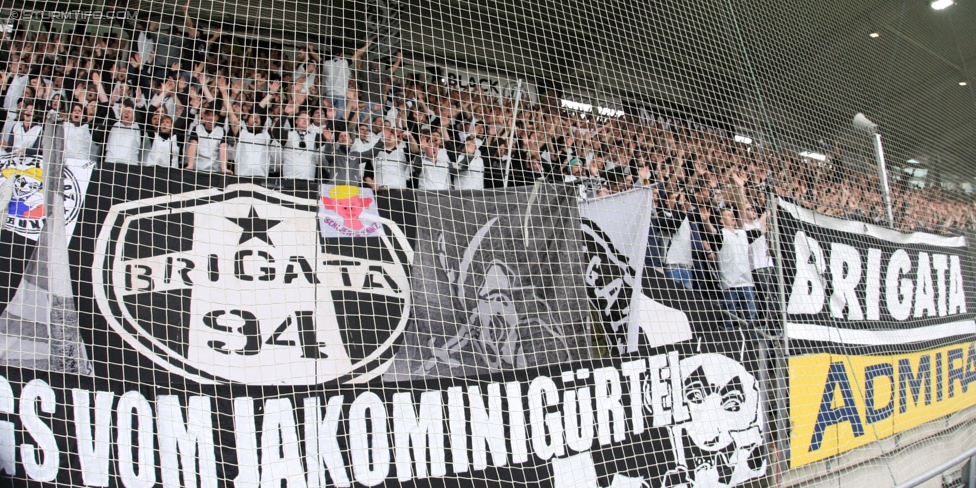 Sturm Graz - Rapid Wien
Oesterreichische Fussball Bundesliga, 31. Runde, SK Sturm Graz - SK Rapid Wien, Stadion Liebenau Graz, 03.05.2015. 

Foto zeigt Fans von Sturm
