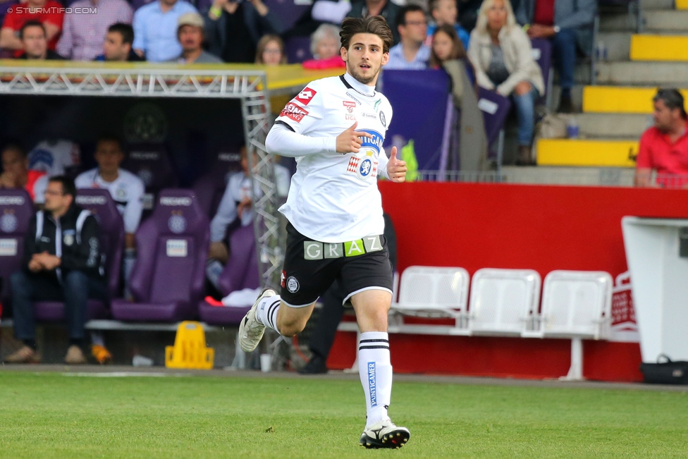 Austria Wien - Sturm Graz
Oesterreichische Fussball Bundesliga, 32. Runde, FK Austria Wien - SK Sturm Graz, Franz-Horr-Stadion Wien, 09.05.2015. 

Foto zeigt Danijel Klaric (Sturm)
