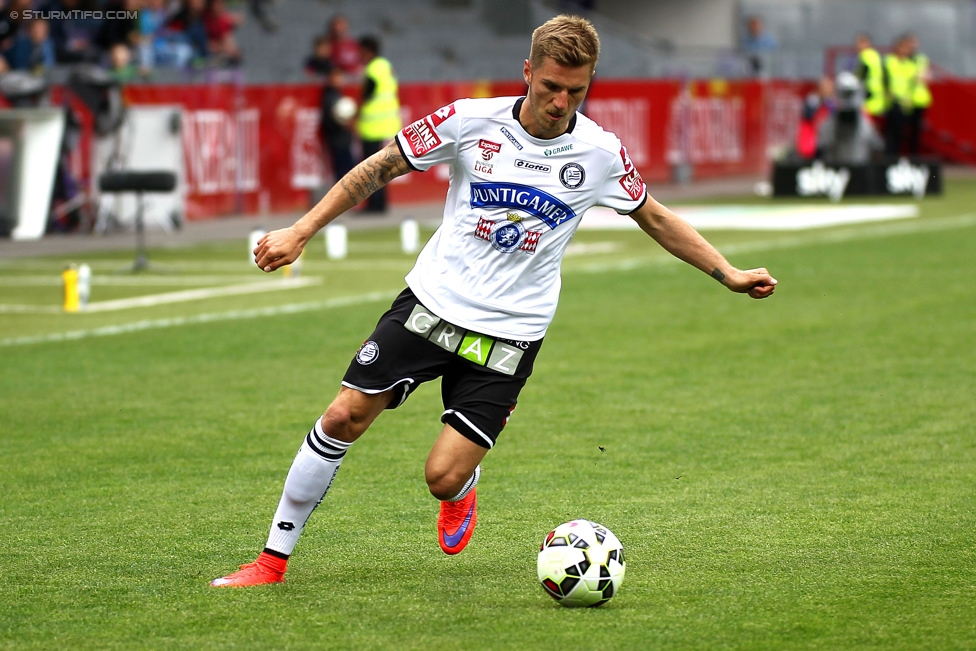 Austria Wien - Sturm Graz
Oesterreichische Fussball Bundesliga, 32. Runde, FK Austria Wien - SK Sturm Graz, Franz-Horr-Stadion Wien, 09.05.2015. 

Foto zeigt Thorsten Schick (Sturm)
