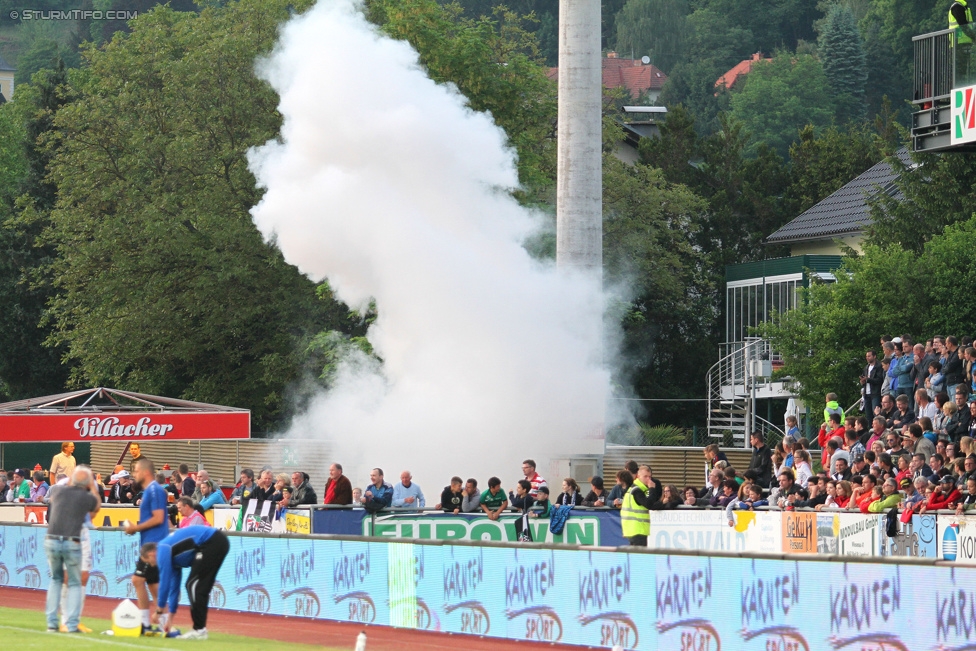 Wolfsberg - Sturm Graz
Oesterreichische Fussball Bundesliga, 33. Runde, Wolfsberger AC - SK Sturm Graz, Lavanttal Arena Wolfsberg, 16.05.2015. 

Foto zeigt Fans von Wolfsberg
