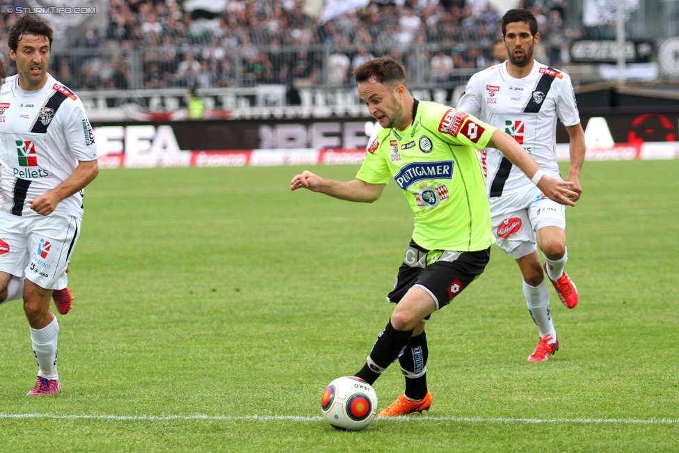 Wolfsberg - Sturm Graz
Oesterreichische Fussball Bundesliga, 33. Runde, Wolfsberger AC - SK Sturm Graz, Lavanttal Arena Wolfsberg, 16.05.2015. 

Foto zeigt Christian Klem (Sturm)
