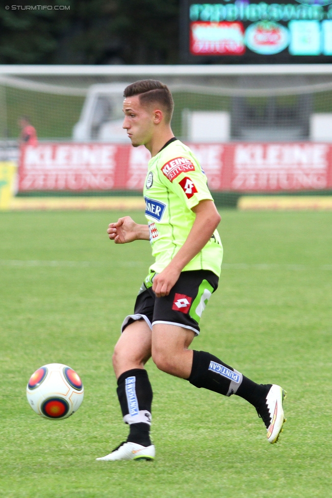 Wolfsberg - Sturm Graz
Oesterreichische Fussball Bundesliga, 33. Runde, Wolfsberger AC - SK Sturm Graz, Lavanttal Arena Wolfsberg, 16.05.2015. 

Foto zeigt Donisi Avdijaj (Sturm)
