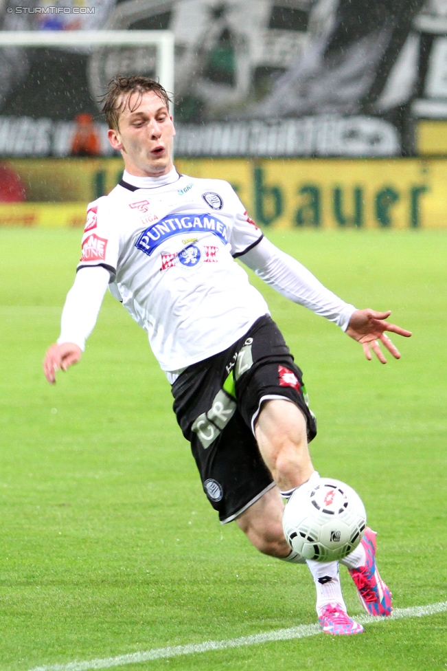 Sturm Graz - RB Salzburg
Oesterreichische Fussball Bundesliga, 34. Runde, SK Sturm Graz - FC RB Salzburg, Stadion Liebenau Graz, 20.05.2015. 

Foto zeigt Marc Andre Schmerboeck (Sturm)
