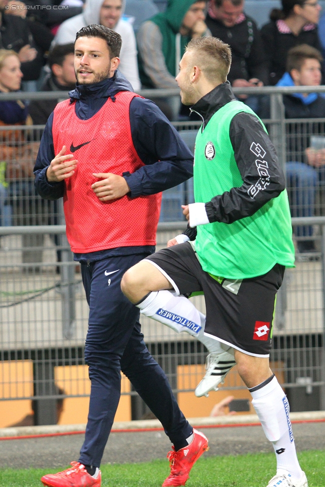 Sturm Graz - RB Salzburg
Oesterreichische Fussball Bundesliga, 34. Runde, SK Sturm Graz - FC RB Salzburg, Stadion Liebenau Graz, 20.05.2015. 

Foto zeigt Marco Djuricin (Salzburg) und Sandi Lovric (Sturm)
