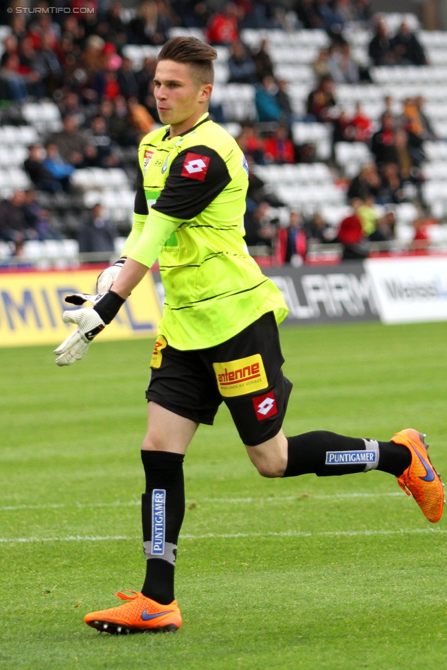 Admira Wacker - Sturm Graz
Oesterreichische Fussball Bundesliga, 35. Runde, FC Admira Wacker Moedling - SK Sturm Graz, Stadion Suedstadt Maria Enzersdorf, 24.05.2015. 

Foto zeigt Tobias Schuetzenauer (Sturm)
