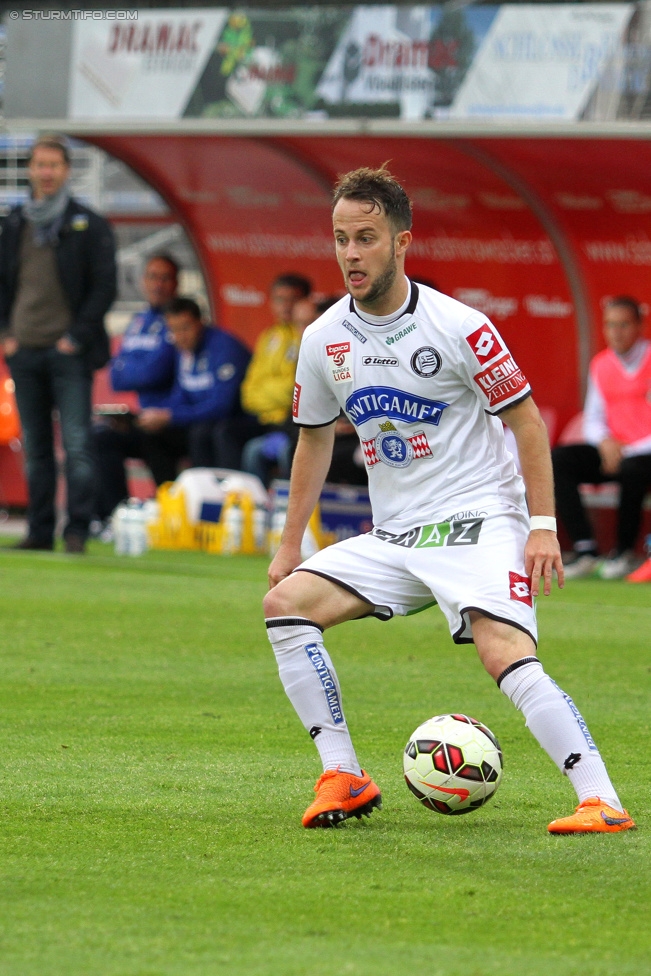 Admira Wacker - Sturm Graz
Oesterreichische Fussball Bundesliga, 35. Runde, FC Admira Wacker Moedling - SK Sturm Graz, Stadion Suedstadt Maria Enzersdorf, 24.05.2015. 

Foto zeigt Christian Klem (Sturm)
