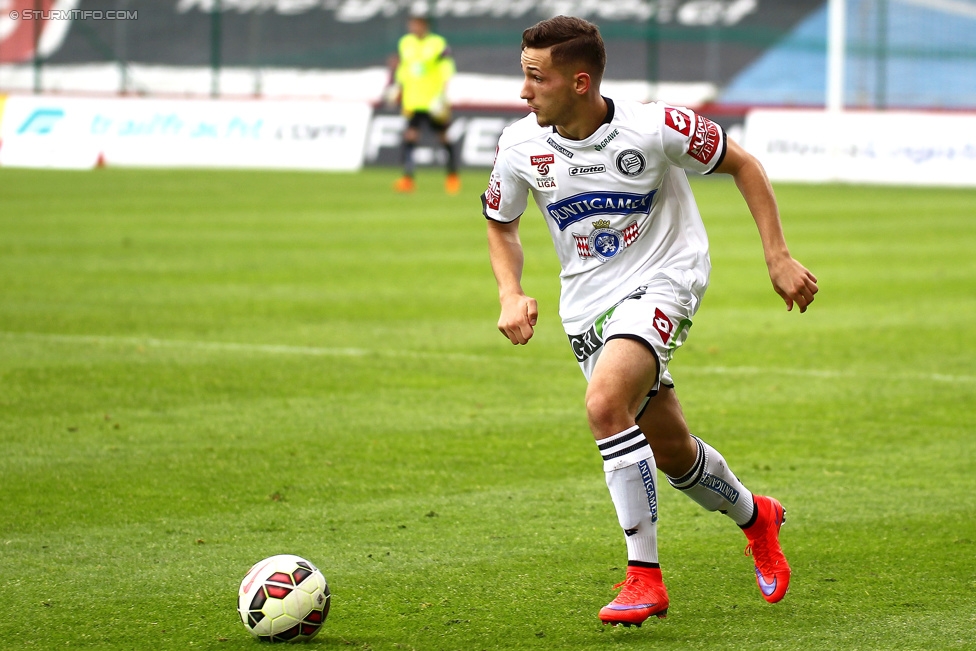 Admira Wacker - Sturm Graz
Oesterreichische Fussball Bundesliga, 35. Runde, FC Admira Wacker Moedling - SK Sturm Graz, Stadion Suedstadt Maria Enzersdorf, 24.05.2015. 

Foto zeigt Donisi Avdijaj (Sturm)
