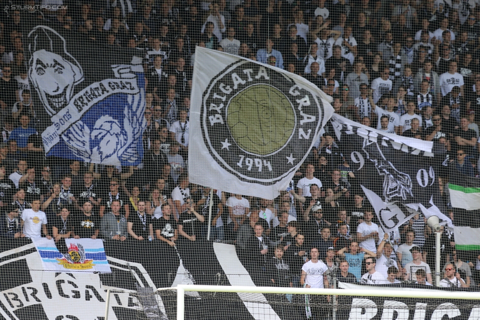 Sturm Graz - Ried
Oesterreichische Fussball Bundesliga, 36. Runde, SK Sturm Graz - SV Ried, Stadion Liebenau Graz, 31.05.2015. 

Foto zeigt Fans von Sturm
