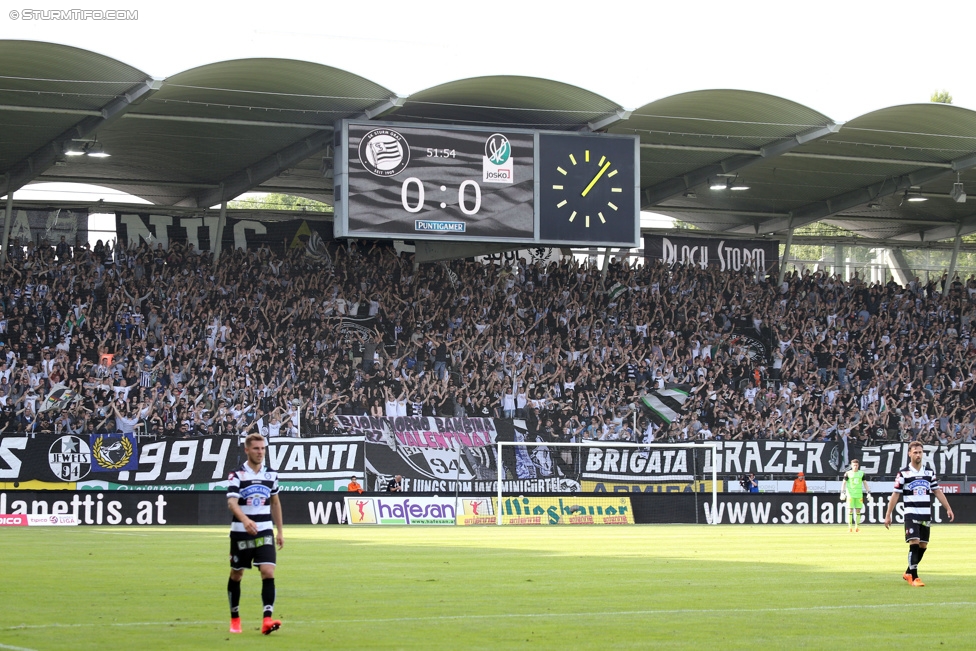 Sturm Graz - Ried
Oesterreichische Fussball Bundesliga, 36. Runde, SK Sturm Graz - SV Ried, Stadion Liebenau Graz, 31.05.2015. 

Foto zeigt Fans von Sturm
