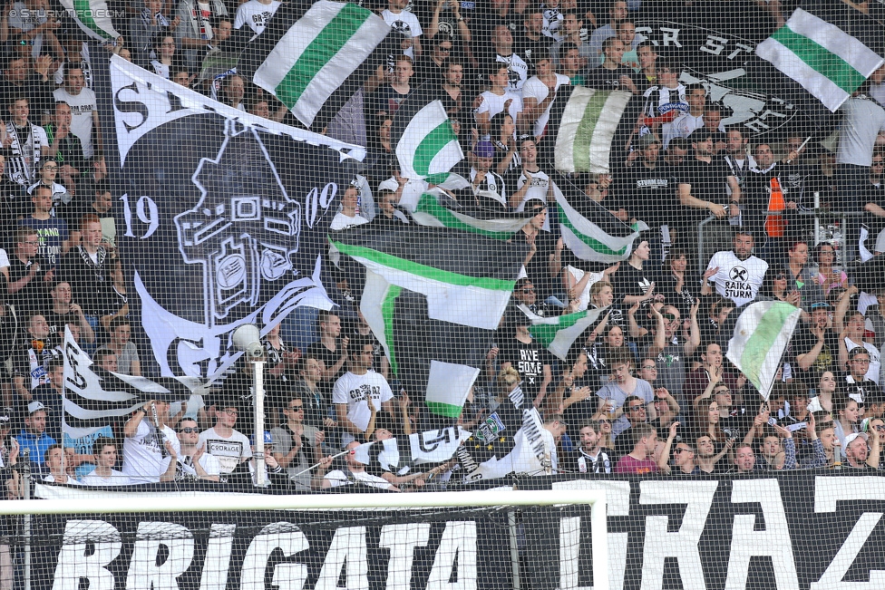 Sturm Graz - Ried
Oesterreichische Fussball Bundesliga, 36. Runde, SK Sturm Graz - SV Ried, Stadion Liebenau Graz, 31.05.2015. 

Foto zeigt Fans von Sturm
