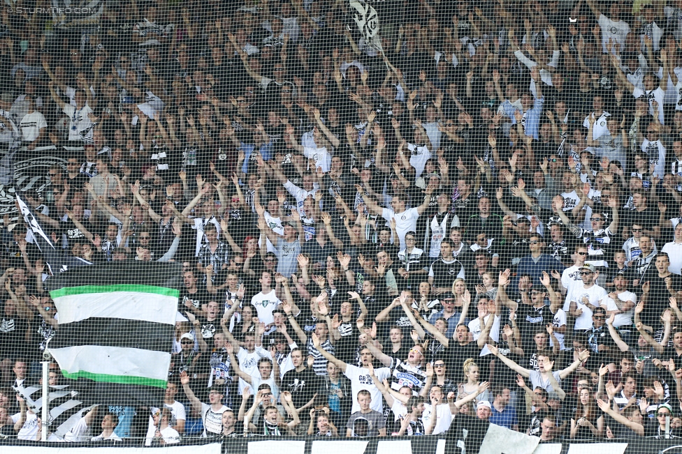 Sturm Graz - Ried
Oesterreichische Fussball Bundesliga, 36. Runde, SK Sturm Graz - SV Ried, Stadion Liebenau Graz, 31.05.2015. 

Foto zeigt Fans von Sturm
