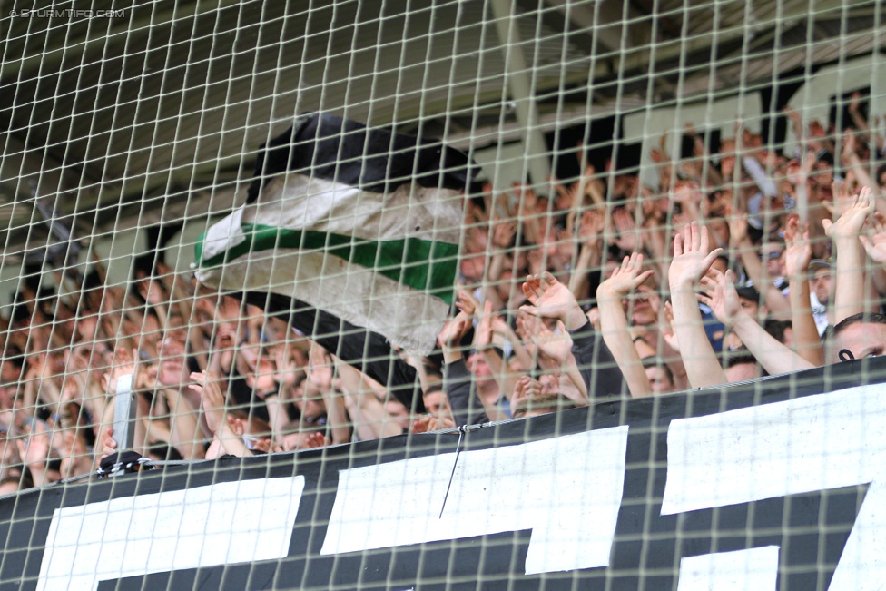 Sturm Graz - Ried
Oesterreichische Fussball Bundesliga, 36. Runde, SK Sturm Graz - SV Ried, Stadion Liebenau Graz, 31.05.2015. 

Foto zeigt Fans von Sturm
