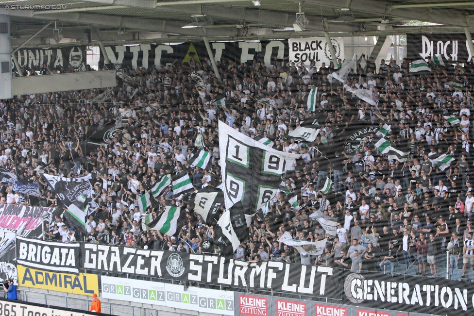 Sturm Graz - Ried
Oesterreichische Fussball Bundesliga, 36. Runde, SK Sturm Graz - SV Ried, Stadion Liebenau Graz, 31.05.2015. 

Foto zeigt Fans von Sturm
