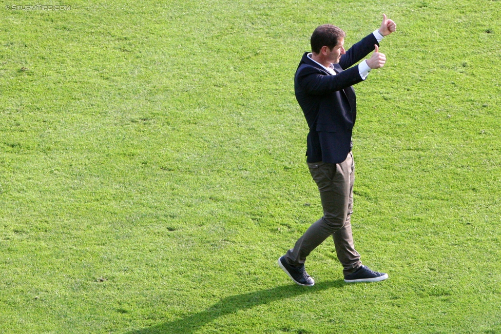 Sturm Graz - Ried
Oesterreichische Fussball Bundesliga, 36. Runde, SK Sturm Graz - SV Ried, Stadion Liebenau Graz, 31.05.2015. 

Foto zeigt Franco Foda (Cheftrainer Sturm)
