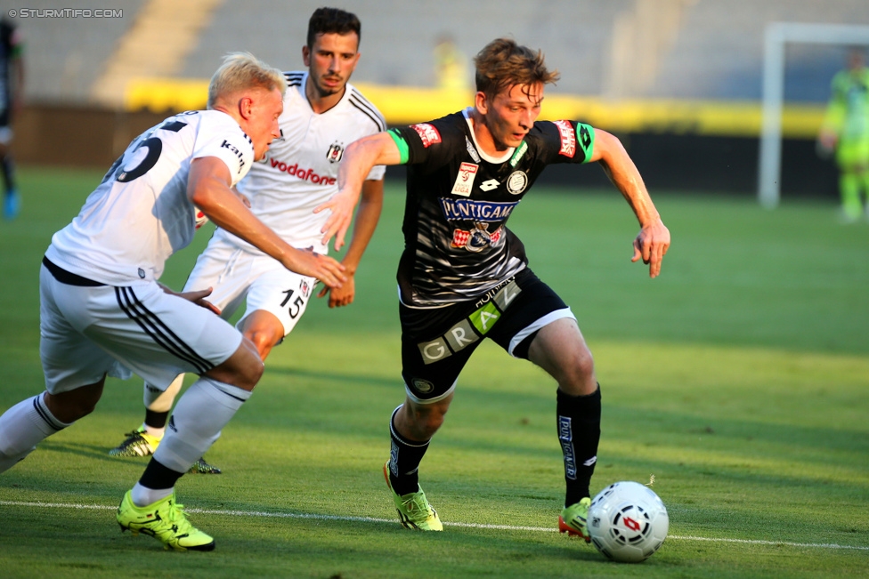 Sturm Graz - Besiktas
Testspiel,  SK Sturm Graz - Besiktas Istanbul, Stadion Liebenau Graz, 22.07.2015. 

Foto zeigt Marc Andre Schmerboeck (Sturm)
