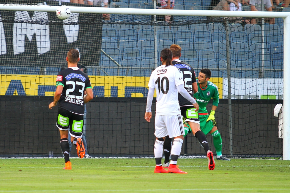 Sturm Graz - Besiktas
Testspiel,  SK Sturm Graz - Besiktas Istanbul, Stadion Liebenau Graz, 22.07.2015. 

Foto zeigt Lukas Spendlhofer (Sturm), Olcay Sahan (Besiktas) und Cenk Gonen (Besiktas)
Schlüsselwörter: tor