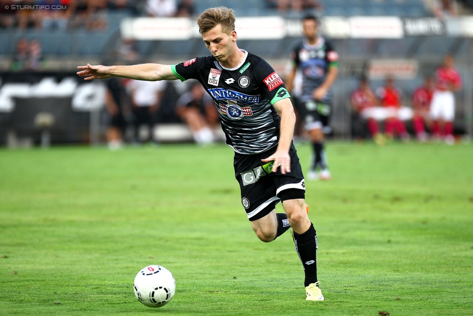 Sturm Graz - Admira Wacker
Oesterreichische Fussball Bundesliga, 1. Runde, SK Sturm Graz - FC Admira Wacker Moedling, Stadion Liebenau Graz, 25.07.2015. 

Foto zeigt Marc Andre Schmerboeck (Sturm)
