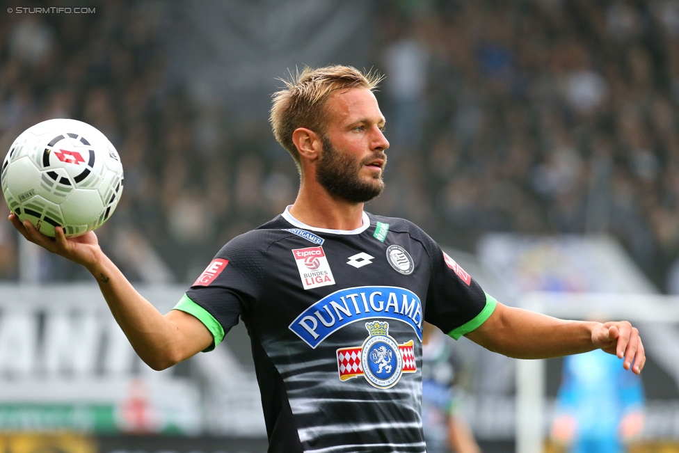 Sturm Graz - Rubin Kasan
UEFA Europa League Qualifikation 3. Runde, SK Sturm Graz -  FK Rubin Kasan, Stadion Liebenau Graz, 30.07.2015. 

Foto zeigt Martin Ehrenreich (Sturm)
