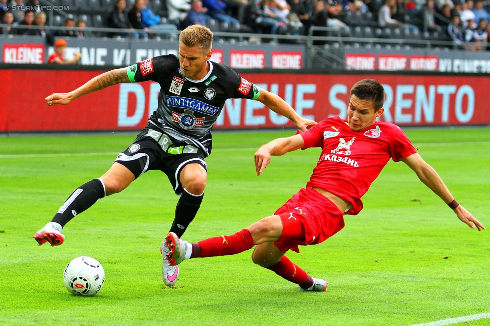 Sturm Graz - Rubin Kasan
UEFA Europa League Qualifikation 3. Runde, SK Sturm Graz -  FK Rubin Kasan, Stadion Liebenau Graz, 30.07.2015. 

Foto zeigt Thorsten Schick (Sturm)
