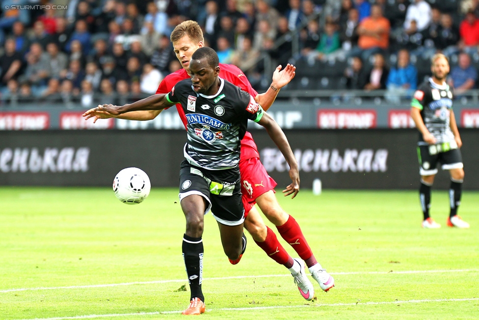 Sturm Graz - Rubin Kasan
UEFA Europa League Qualifikation 3. Runde, SK Sturm Graz -  FK Rubin Kasan, Stadion Liebenau Graz, 30.07.2015. 

Foto zeigt Masakuba-Wilson Kamavuaka (Sturm)
