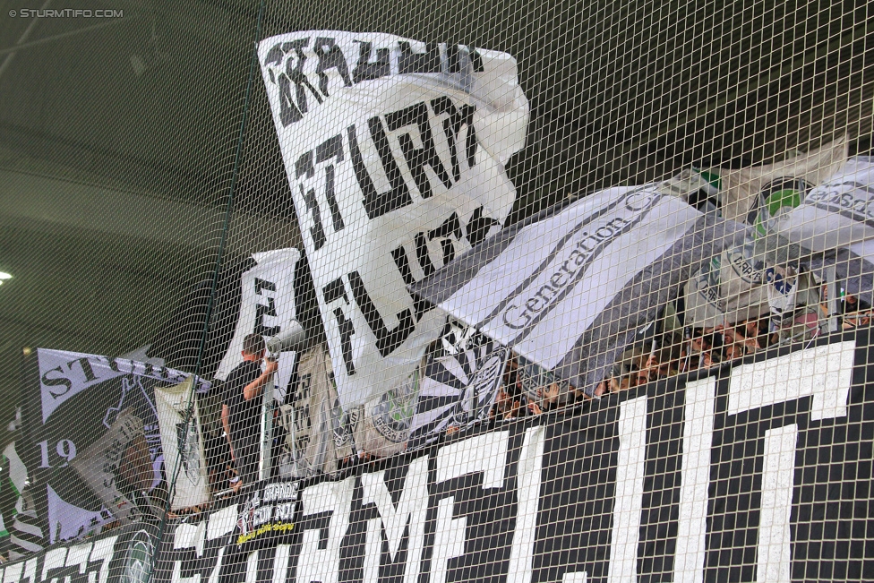 Sturm Graz - Groedig
Oesterreichische Fussball Bundesliga, 2. Runde, SK Sturm Graz - SV Groedig, Stadion Liebenau Graz, 02.08.2015. 

Foto zeigt Fans von Sturm
