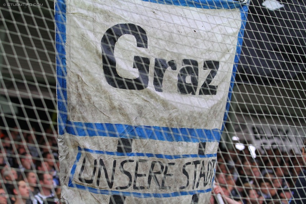 Sturm Graz - Groedig
Oesterreichische Fussball Bundesliga, 2. Runde, SK Sturm Graz - SV Groedig, Stadion Liebenau Graz, 02.08.2015. 

Foto zeigt Fans von Sturm
