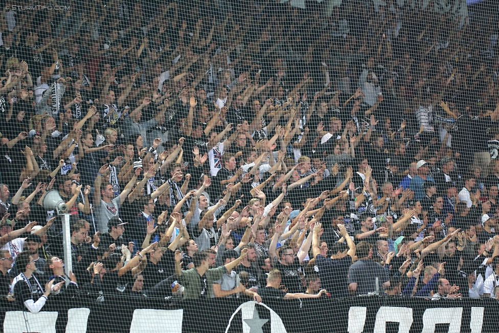 Sturm Graz - Groedig
Oesterreichische Fussball Bundesliga, 2. Runde, SK Sturm Graz - SV Groedig, Stadion Liebenau Graz, 02.08.2015. 

Foto zeigt Fans von Sturm
