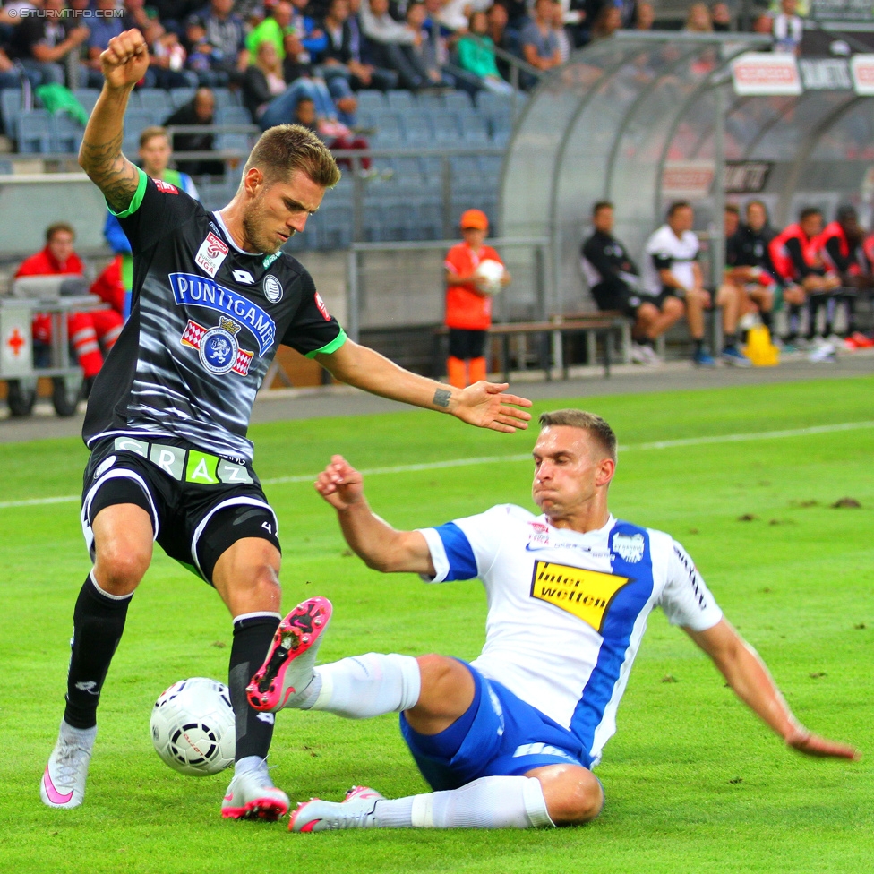 Sturm Graz - Groedig
Oesterreichische Fussball Bundesliga, 2. Runde, SK Sturm Graz - SV Groedig, Stadion Liebenau Graz, 02.08.2015. 

Foto zeigt Thorsten Schick (Sturm)
