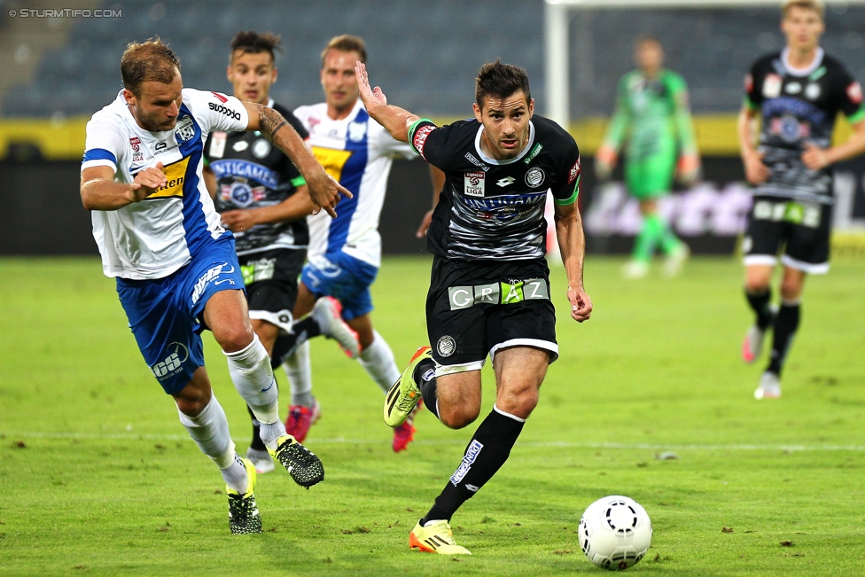 Sturm Graz - Groedig
Oesterreichische Fussball Bundesliga, 2. Runde, SK Sturm Graz - SV Groedig, Stadion Liebenau Graz, 02.08.2015. 

Foto zeigt Josip Tadic (Sturm)
