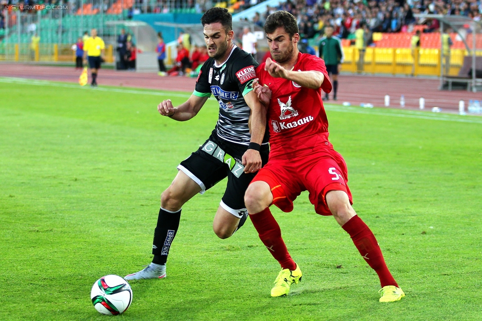 Rubin Kasan - Sturm Graz
UEFA Europa League Qualifikation 3. Runde, FK Rubin Kasan - SK Sturm Graz, Zentralstadion Kasan, 06.08.2015. 

Foto zeigt Josip Tadic (Sturm)
