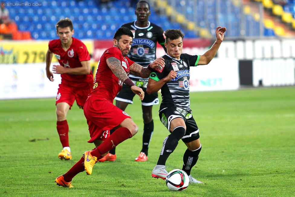 Rubin Kasan - Sturm Graz
UEFA Europa League Qualifikation 3. Runde, FK Rubin Kasan - SK Sturm Graz, Zentralstadion Kasan, 06.08.2015. 

Foto zeigt Kristijan Dobras (Sturm)
