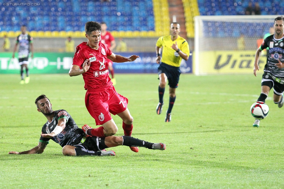 Rubin Kasan - Sturm Graz
UEFA Europa League Qualifikation 3. Runde, FK Rubin Kasan - SK Sturm Graz, Zentralstadion Kasan, 06.08.2015. 

Foto zeigt Marvin Potzmann (Sturm)
