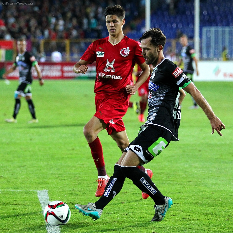 Rubin Kasan - Sturm Graz
UEFA Europa League Qualifikation 3. Runde, FK Rubin Kasan - SK Sturm Graz, Zentralstadion Kasan, 06.08.2015. 

Foto zeigt Michael Madl (Sturm)
