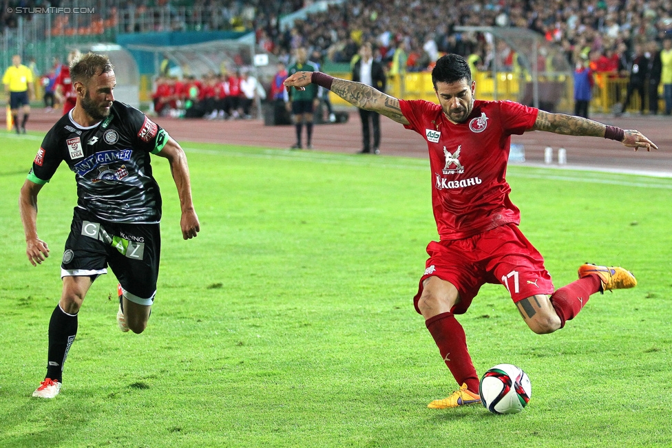 Rubin Kasan - Sturm Graz
UEFA Europa League Qualifikation 3. Runde, FK Rubin Kasan - SK Sturm Graz, Zentralstadion Kasan, 06.08.2015. 

Foto zeigt Martin Ehrenreich (Sturm)
