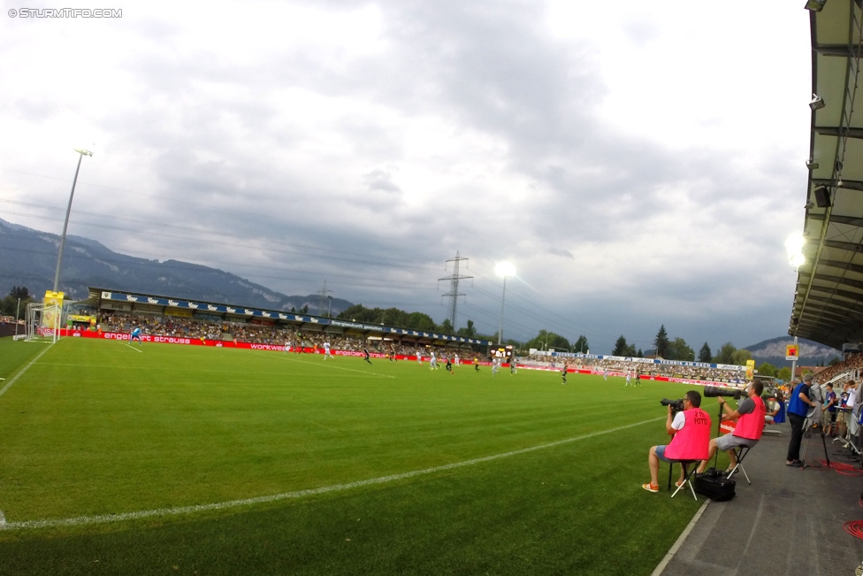 Altach - Sturm Graz
Oesterreichische Fussball Bundesliga, 3. Runde, SC Rheindorf Altach - SK Sturm Graz, Stadion Schnabelholz Altach, 09.08.2015. 

Foto zeigt Stadion Schnabelholz Altach
