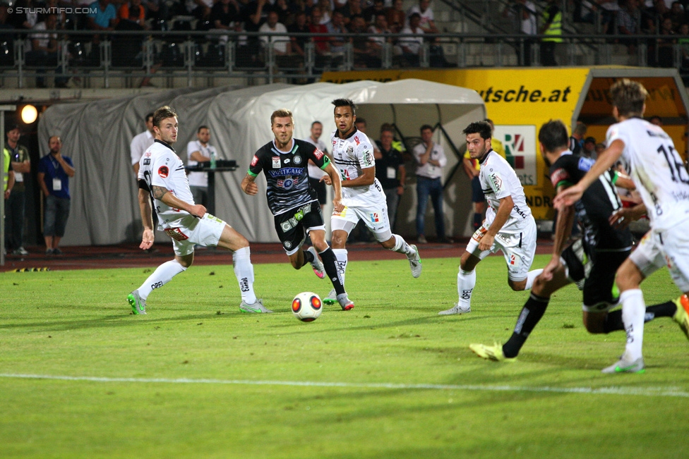 Wolfsberg - Sturm Graz
Oesterreichische Fussball Bundesliga, 4. Runde, Wolfsberger AC - SK Sturm Graz, Lavanttal-Arena Wolfsberg, 12.08.2015. 

Foto zeigt Thorsten Schick (Sturm)
