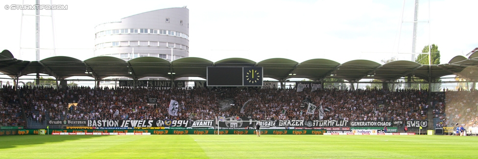 Sturm Graz - Rapid Wien
Oesterreichische Fussball Bundesliga, 5. Runde, SK Sturm Graz - SK Rapid Wien, Stadion Liebenau Graz, 16.08.2015. 

Foto zeigt Fans von Sturm
