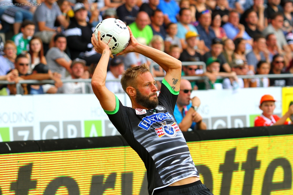 Sturm Graz - Rapid Wien
Oesterreichische Fussball Bundesliga, 5. Runde, SK Sturm Graz - SK Rapid Wien, Stadion Liebenau Graz, 16.08.2015. 

Foto zeigt Martin Ehrenreich (Sturm)
