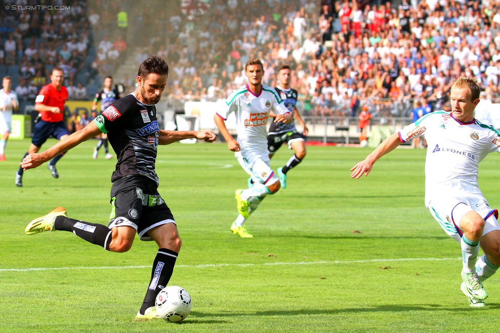 Sturm Graz - Rapid Wien
Oesterreichische Fussball Bundesliga, 5. Runde, SK Sturm Graz - SK Rapid Wien, Stadion Liebenau Graz, 16.08.2015. 

Foto zeigt Josip Tadic (Sturm)
